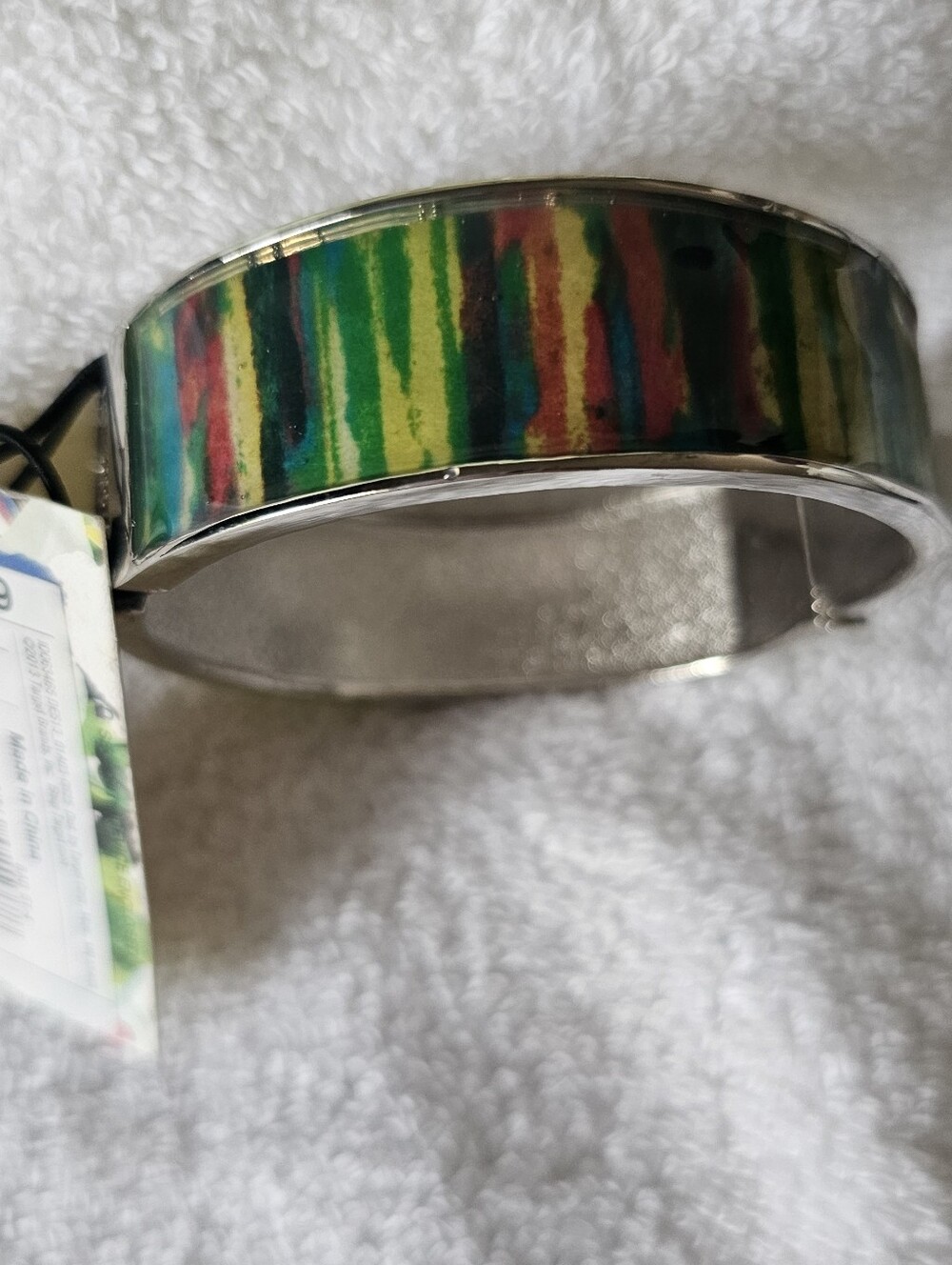 NWT Prabal Gurung Target Multicolor Striped Metal Bangle Bracelet